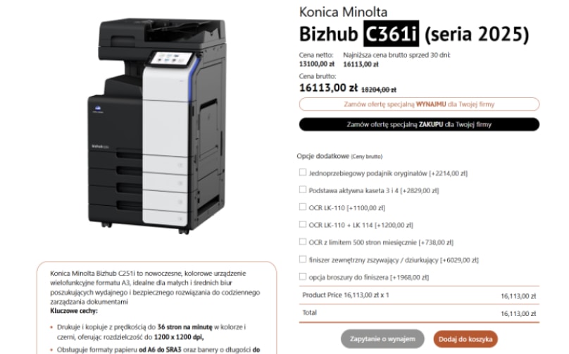 Konfigurator opcji urządzenia (PPOM)